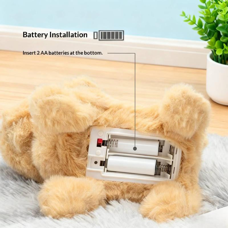 New Realistic Robotic Dog Plush Toy – Interactive Puppy That Walks, Barks & Wags Tail, Adorable Smart Pet Toy for Kids & All Ages, Perfect Christmas Gift for Dog Lovers and Family Fun