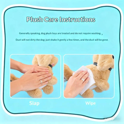 New Realistic Robotic Dog Plush Toy – Interactive Puppy That Walks, Barks & Wags Tail, Adorable Smart Pet Toy for Kids & All Ages, Perfect Christmas Gift for Dog Lovers and Family Fun